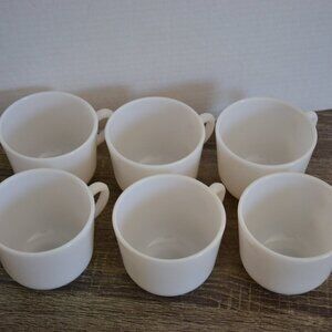 Vtg Hazel Atlas Milk Glass Mugs Rare